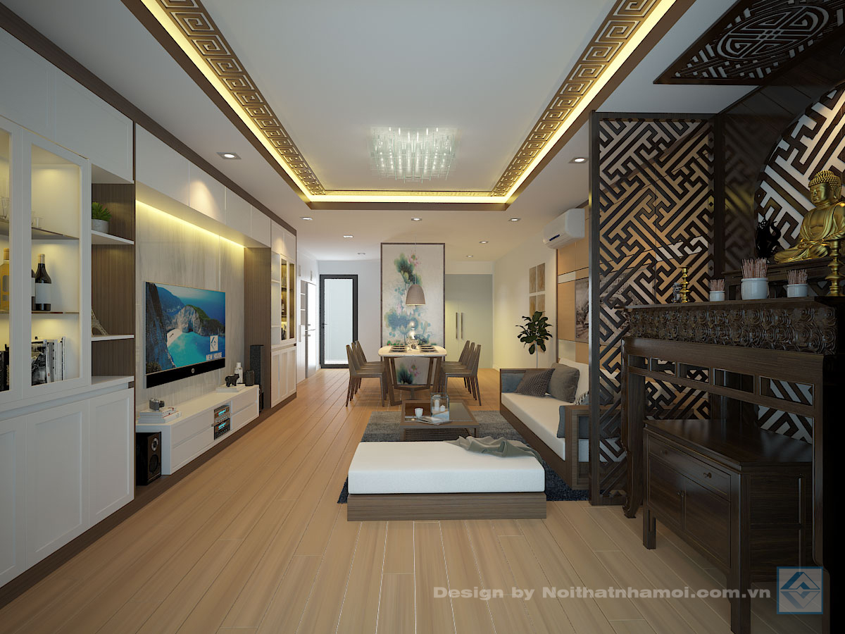 Thiết kế căn hộ chung cư Golden place - Lê Văn Lương .